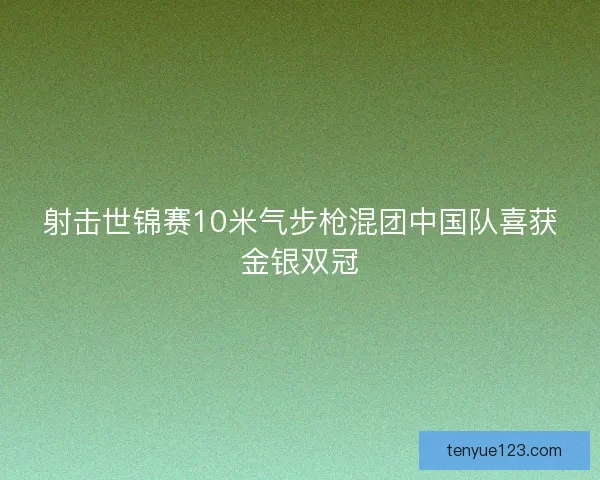 射击世锦赛10米气步枪混团中国队喜获金银双冠